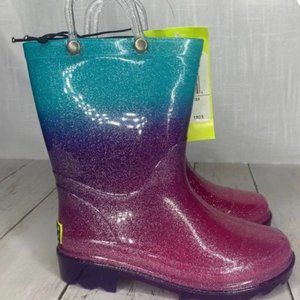 Glitter Ombre Rain Boots Size 12